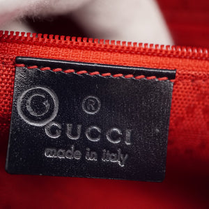 美品 グッチ バンブー ヴィンテージ トートバッグ レザー ネイビー 紺 0021【中古】GUCCI