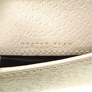 新品同様 グッチ コンパクトウォレット 736758 アニマルプリント 2023年モデル GGスプリーム レザー ベージュ 財布 0022【中古】GUCCI