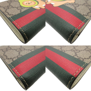 新品同様 グッチ コンパクトウォレット 736758 アニマルプリント 2023年モデル GGスプリーム レザー ベージュ 財布 0022【中古】GUCCI