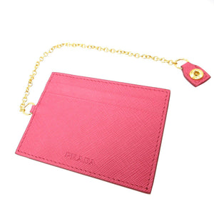 未使用 プラダ 1MH132 サフィアーノレザー ピンク 2つ折り長財布 財布 0024【中古】PRADA