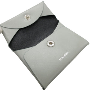 未使用 ジルサンダー J07UI0013 P5355 レザー シーフォーム グレー コインケース 財布 0034【中古】JIL SANDER