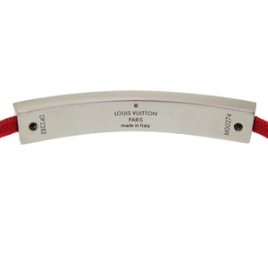 美品 ルイ ヴィトン ブレスレ スペースLV M00274 レッド ブレスレット 赤 LV 0038 【中古】 LOUIS VUITTON