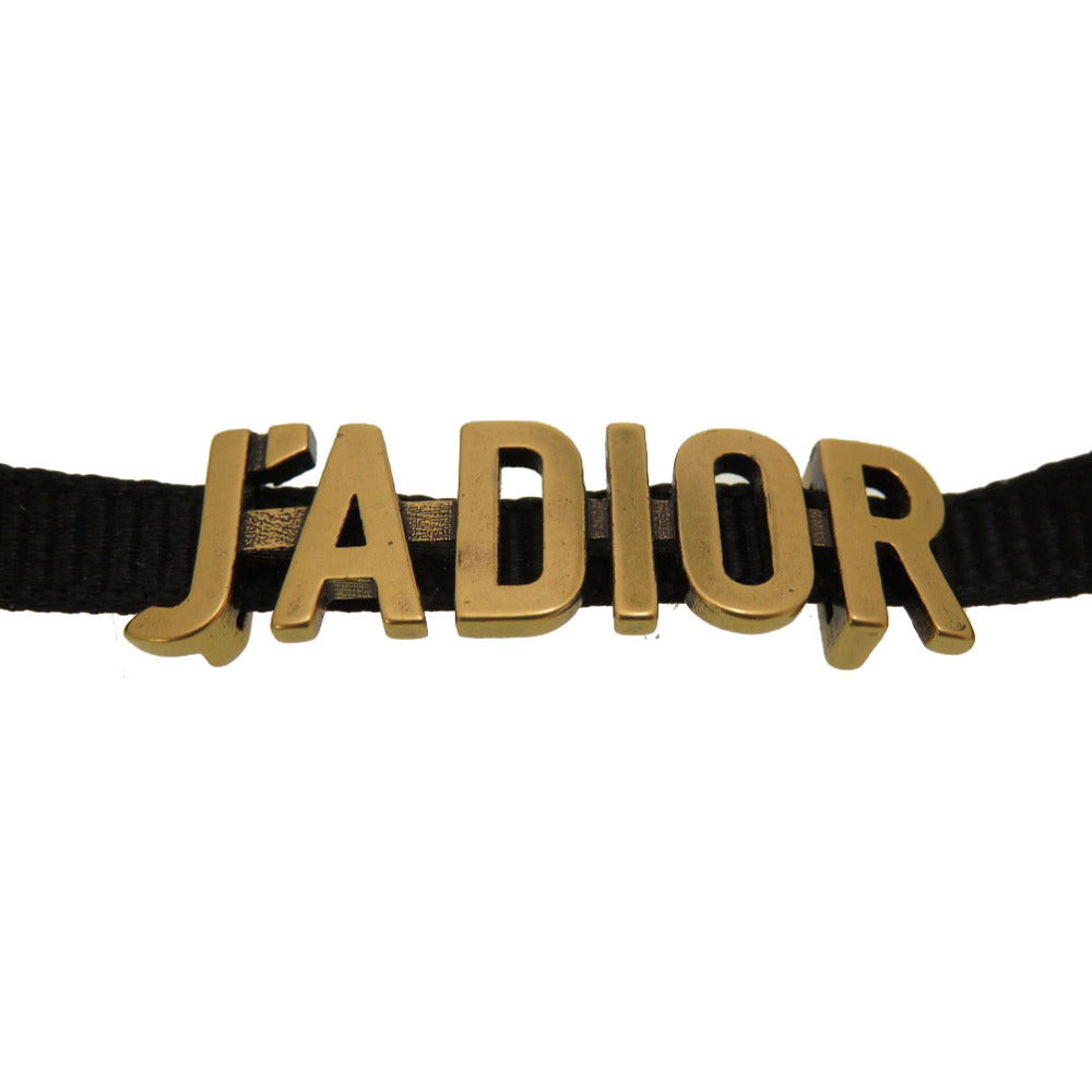 新品同様 クリスチャン ディオール J'ADIOR ジャディオール チョーカー ベロア ブラック ゴールド金具 0040 【中古】 Christian Dior