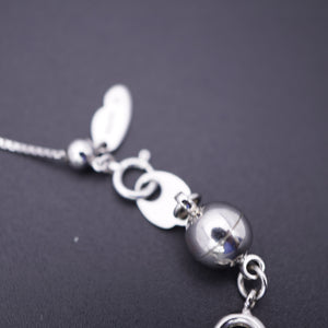 新品同様 タサキ 7mm ステーションパール ダイヤ K18WG ネックレス ホワイトゴールド/ダイヤモンド ネックレス ジュエリー 0043【中古】TASAKI レディース