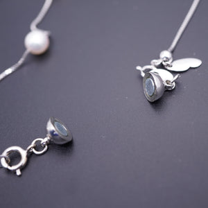 新品同様 タサキ 7mm ステーションパール ダイヤ K18WG ネックレス ホワイトゴールド/ダイヤモンド ネックレス ジュエリー 0043【中古】TASAKI レディース