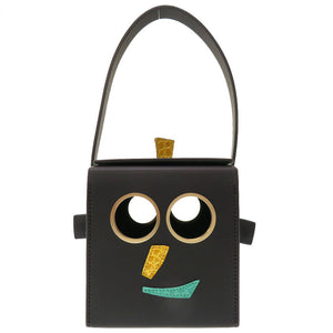 未使用 エルメス プティアッシュ ロボットクラッチ ポロサス ブラック ハンドバッグ バッグ 黒 0046 【中古】 HERMES