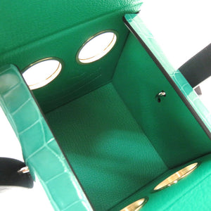 未使用 エルメス プティアッシュ ロボットクラッチ ポロサス ブラック ハンドバッグ バッグ 黒 0046 【中古】 HERMES