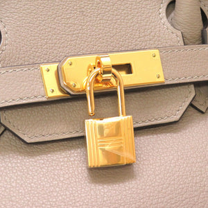 未使用 エルメス バーキン30 トリヨンノヴィーヨ グリアスファルト ゴールド金具 D刻印(2019年製) ハンドバッグ バッグ 0047 【中古】 HERMES