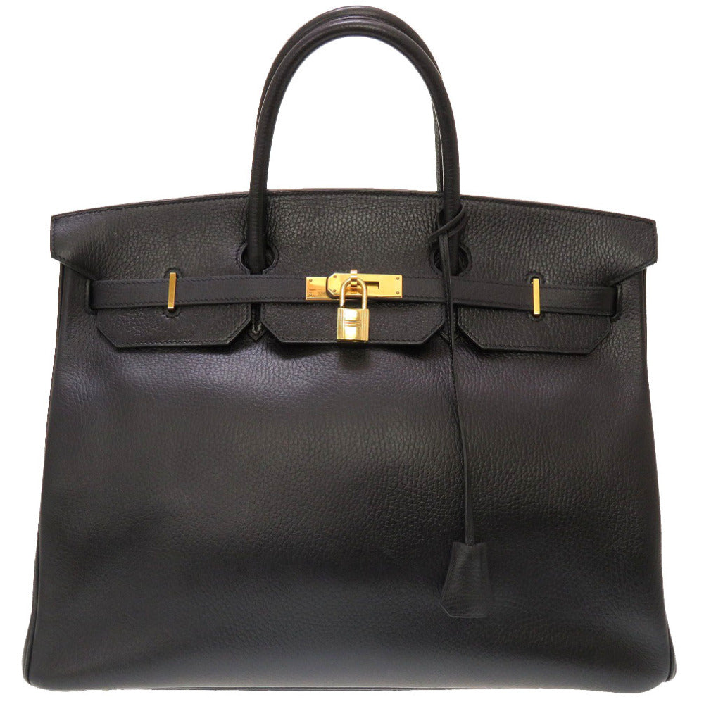 エルメス バーキン40 アルデンヌ ブラック ゴールド金具 □A刻印 ハンドバッグ バッグ 黒 0051 【中古】 HERMES メンズ