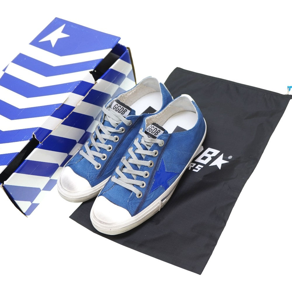 新品同様 ゴールデングース VSTAR2 スニーカー スウェード ブルー サイズ40 青 0053【中古】GOLDEN GOOSE Vスター2 メンズ