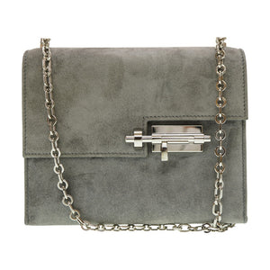 新品同様 エルメス ヴェルー ミニ ドブリス グレー シルバー金具 X刻印(2016年製) ショルダーバッグ 0054【中古】HERMES