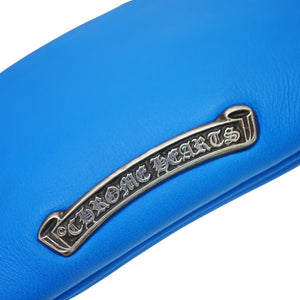 新品同様 クロムハーツ ジッパーチェンジパース ZPR CHG WRISTLET SML コインケース クロスパッチ シルバー925 ブルー 青 0057【中古】CHROME HEARTS