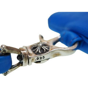 新品同様 クロムハーツ ジッパーチェンジパース ZPR CHG WRISTLET SML コインケース クロスパッチ シルバー925 ブルー 青 0057【中古】CHROME HEARTS