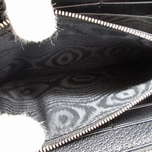 新品同様 バレンシアガ×グッチ 680422 キャンバス ブラック 黒 ラウンドファスナー長財布 財布 0064【中古】BALENCIAGA GUCCI