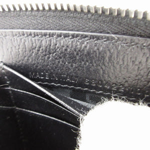 新品同様 バレンシアガ×グッチ 680422 キャンバス ブラック 黒 ラウンドファスナー長財布 財布 0064【中古】BALENCIAGA GUCCI