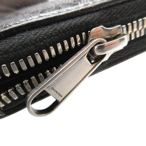 新品同様 バレンシアガ×グッチ 680422 キャンバス ブラック 黒 ラウンドファスナー長財布 財布 0064【中古】BALENCIAGA GUCCI