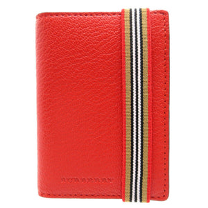未使用 バーバリー 4074895 レザー レッド 赤 カードケース 名刺入れ 0066【中古】BURBERRY