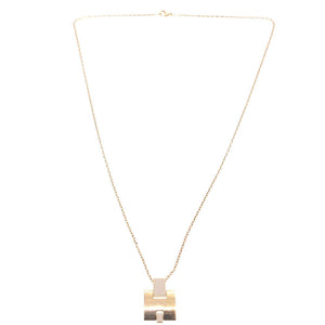 美品 エルメス アイリーン Hモチーフ メタル ローズゴールド ネックレス 0069【中古】HERMES