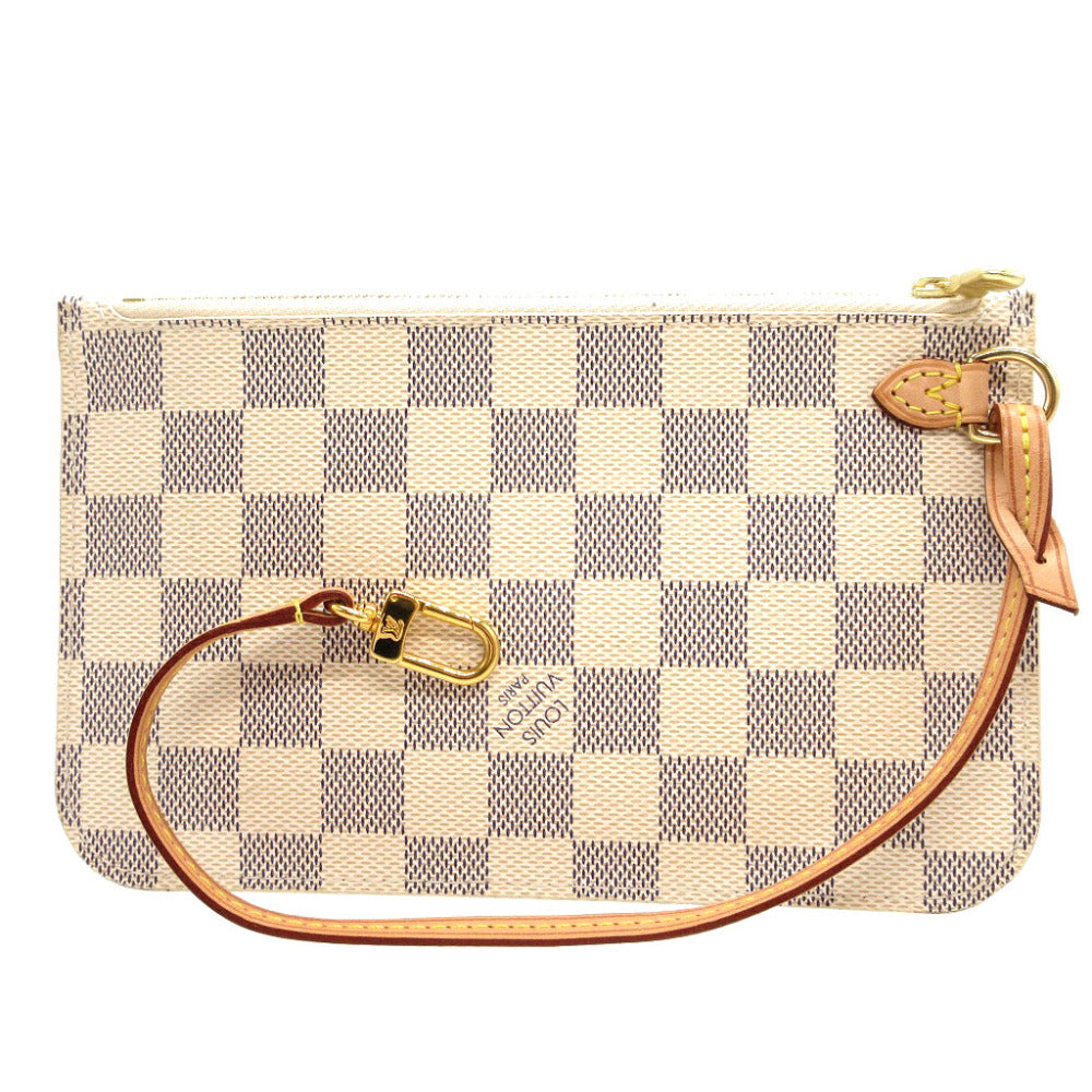 新品同様 ルイヴィトン ダミエアズール ネヴァーフルポーチ PM LV ポーチ 0073【中古】LOUIS VUITTON