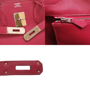 美品 エルメス バーキン30 トリヨンクレマンス ルビー シルバー金具 □N刻印 ハンドバッグ バッグ 0077 【中古】 HERMES
