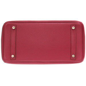 美品 エルメス バーキン30 トリヨンクレマンス ルビー シルバー金具 □N刻印 ハンドバッグ バッグ 0077 【中古】 HERMES