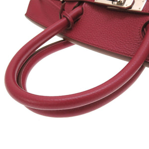 美品 エルメス バーキン30 トリヨンクレマンス ルビー シルバー金具 □N刻印 ハンドバッグ バッグ 0077 【中古】 HERMES