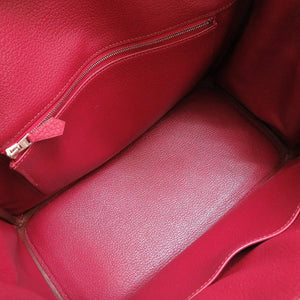 美品 エルメス バーキン30 トリヨンクレマンス ルビー シルバー金具 □N刻印 ハンドバッグ バッグ 0077 【中古】 HERMES