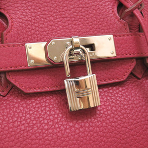 美品 エルメス バーキン30 トリヨンクレマンス ルビー シルバー金具 □N刻印 ハンドバッグ バッグ 0077 【中古】 HERMES