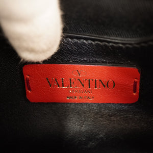 美品 ヴァレンティノ ロックスタッズ 2WAY ショルダー ハンドバッグ ハンドバッグ レザー ブラック 黒 0081【中古】VALENTINO ショルダーストラップ バレンチノ