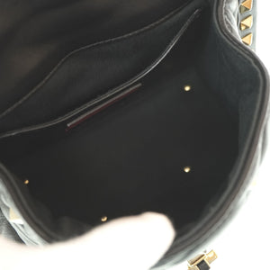 美品 ヴァレンティノ ロックスタッズ 2WAY ショルダー ハンドバッグ ハンドバッグ レザー ブラック 黒 0081【中古】VALENTINO ショルダーストラップ バレンチノ