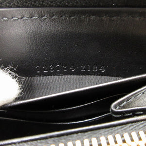 未使用 グッチ GGマトラッセ レザー ブラック 黒 ラウンドファスナー長財布 財布 0090【中古】GUCCI