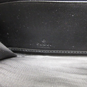 未使用 グッチ GGマトラッセ レザー ブラック 黒 ラウンドファスナー長財布 財布 0090【中古】GUCCI