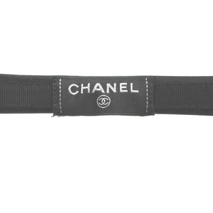 新品同様 シャネル 23A コットン シルク ブラック 黒 カチューシャ 0094【中古】CHANEL