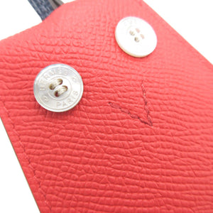 未使用 エルメス プティアッシュ フクロウ ヴォーエプソン ブーゲンビリア クロシェット バッグチャーム キーホルダー 0096【中古】HERMES