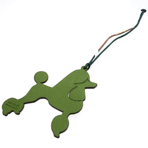 新品同様 エルメス プティアッシュ プードル クレマンス シェーブル ゴールド バッグチャーム キーホルダー 0097【中古】HERMES