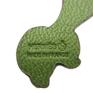 新品同様 エルメス プティアッシュ プードル クレマンス シェーブル ゴールド バッグチャーム キーホルダー 0097【中古】HERMES