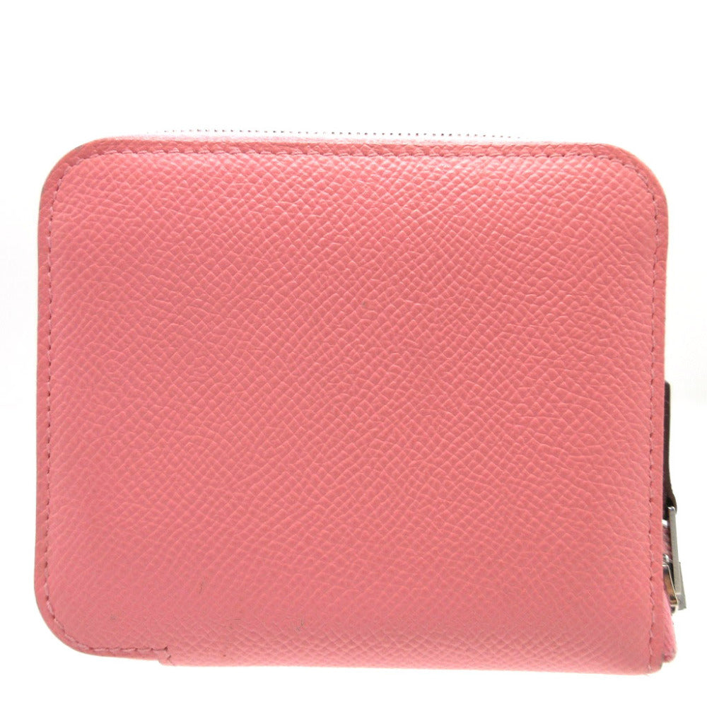 美品 エルメス アザップコンパクト シルクイン Y刻印(2020年製) ヴォーエプソン ローズアザレ コインケース 財布 0098【中古】HERMES