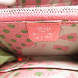 美品 エルメス アザップコンパクト シルクイン Y刻印(2020年製) ヴォーエプソン ローズアザレ コインケース 財布 0098【中古】HERMES