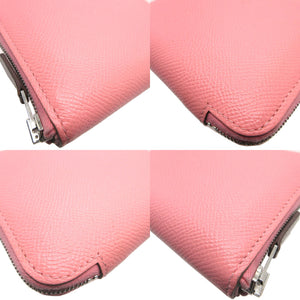 美品 エルメス アザップコンパクト シルクイン Y刻印(2020年製) ヴォーエプソン ローズアザレ コインケース 財布 0098【中古】HERMES