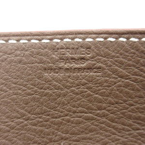 新品同様 エルメス ヴィドポッシュ T刻印(2015年製) レザー エトゥープ オレンジ トレイ 小物 0103【中古】HERMES