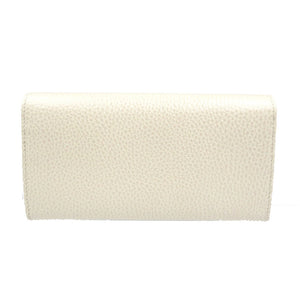 新品同様 グッチ GGマーモント コンチネンタルウォレット 456116 レザー ゴールド金具 ホワイト 白 グリーン 長財布 0109【中古】GUCCI