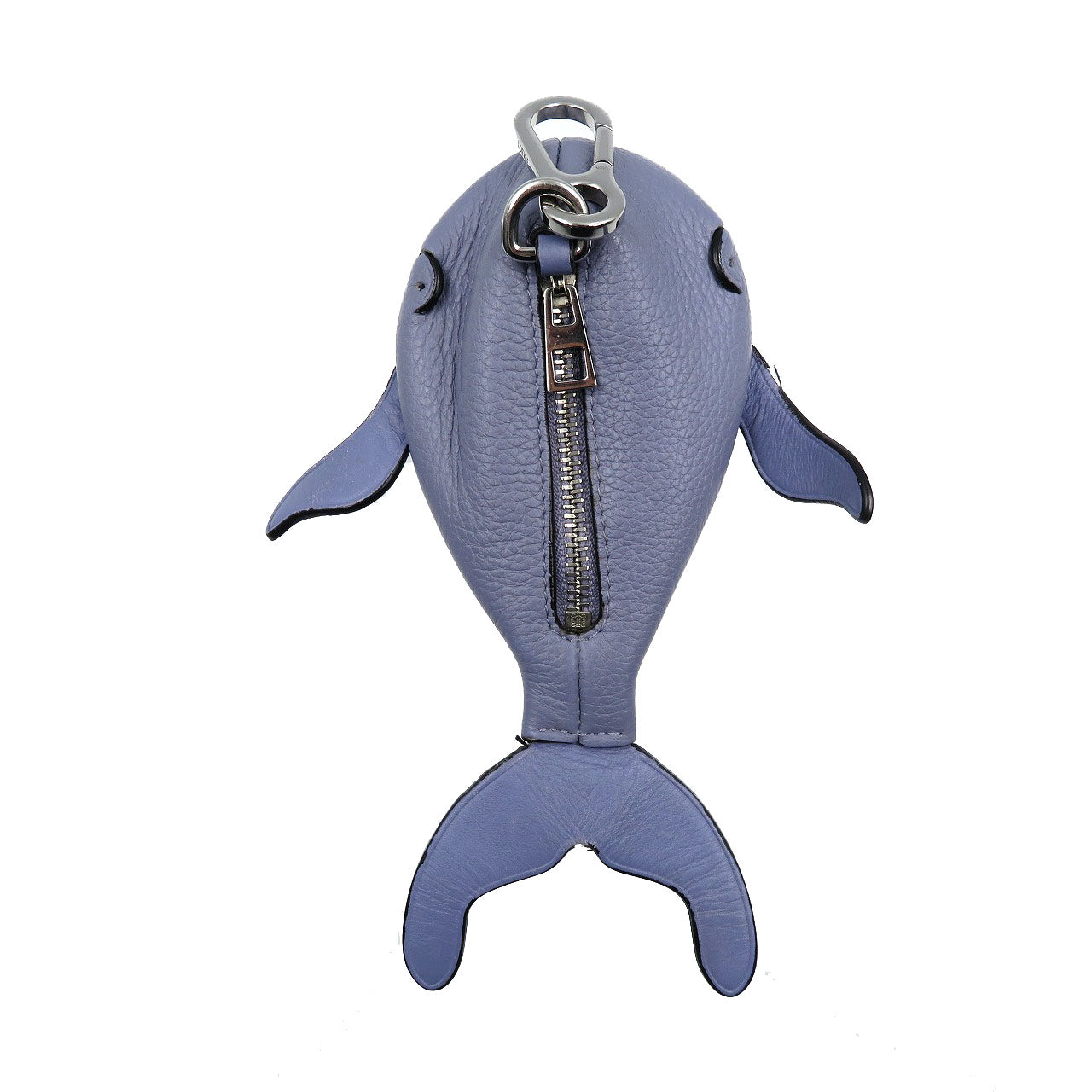 ロエベ クジラ ホエール レザー シルバー金具 コインケース バッグチャーム 0113【中古】LOEWE