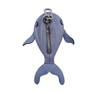 ロエベ クジラ ホエール レザー シルバー金具 コインケース バッグチャーム 0113【中古】LOEWE
