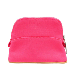 未使用 エルメス ボリードポーチ ミニミニ キャンバス シルバー金具 ピンク ポーチ 0117【中古】HERMES