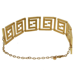 美品 フェンディ × ヴェルサーチ フェンダーチェ ロゴ ゴールド チョーカー ネックレス 0132 【中古】 FENDI