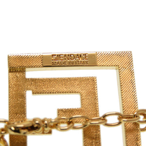 美品 フェンディ × ヴェルサーチ フェンダーチェ ロゴ ゴールド チョーカー ネックレス 0132 【中古】 FENDI