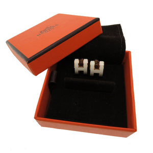 美品 エルメス ポップアッシュ ピアス ローズゴールド ホワイト アクセサリー 0135 【中古】 HERMES