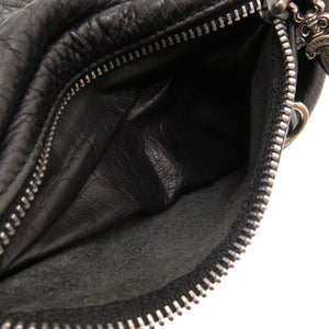 クロムハーツ スナットパック ダガー レザー ブラック ボディバッグ バッグ 黒 0162 【中古】 CHROME HEARTS メンズ