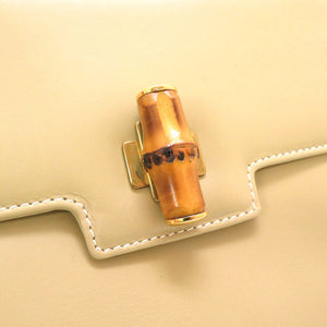 美品 グッチ バンブー レザー ベージュ 000 23 0116 ハンドバッグ バッグ 0188 【中古】 GUCCI