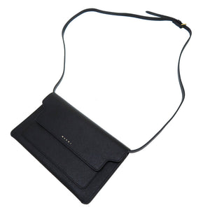 未使用 マルニ トランク レザー ブラック ショルダーバッグ バッグ 黒 0244 【中古】 MARNI